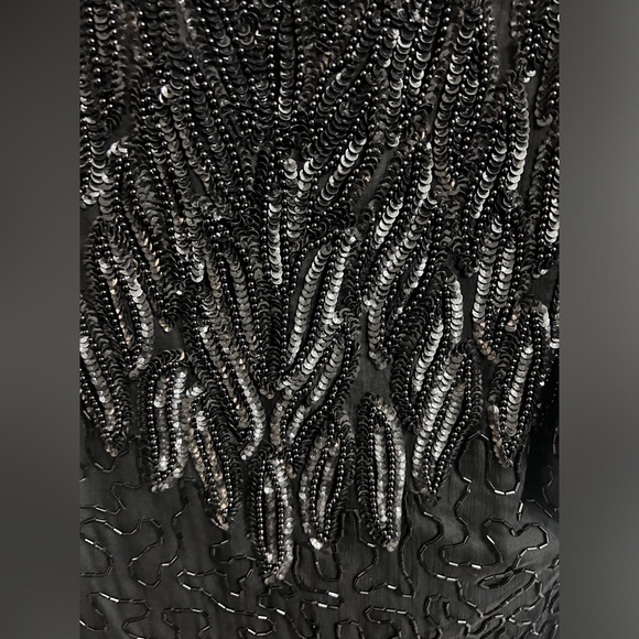 Vintage Laurence Kazar Black Beaded Cocktail Dress Women’s Small - Picture 5 of 8